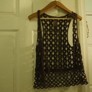 Crochet Brown Vest